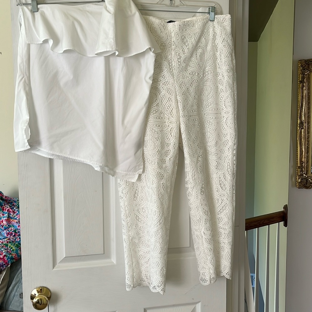 Ralph Lauren white pant set for a white party or a date night